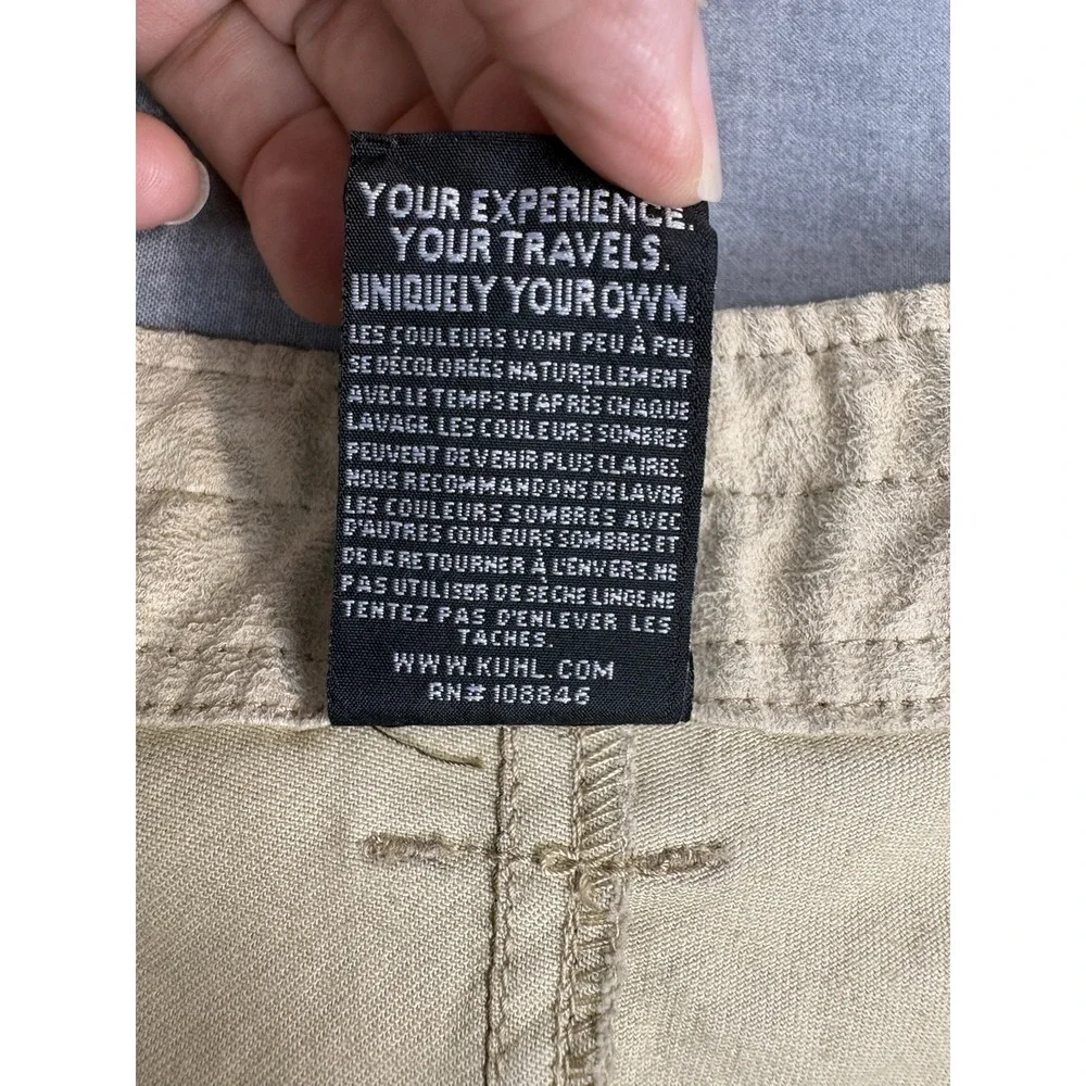 Kuhl Easy Rydr Pants Men 34x32 Brown Vintage Patina Dye Stretch Work Hiking